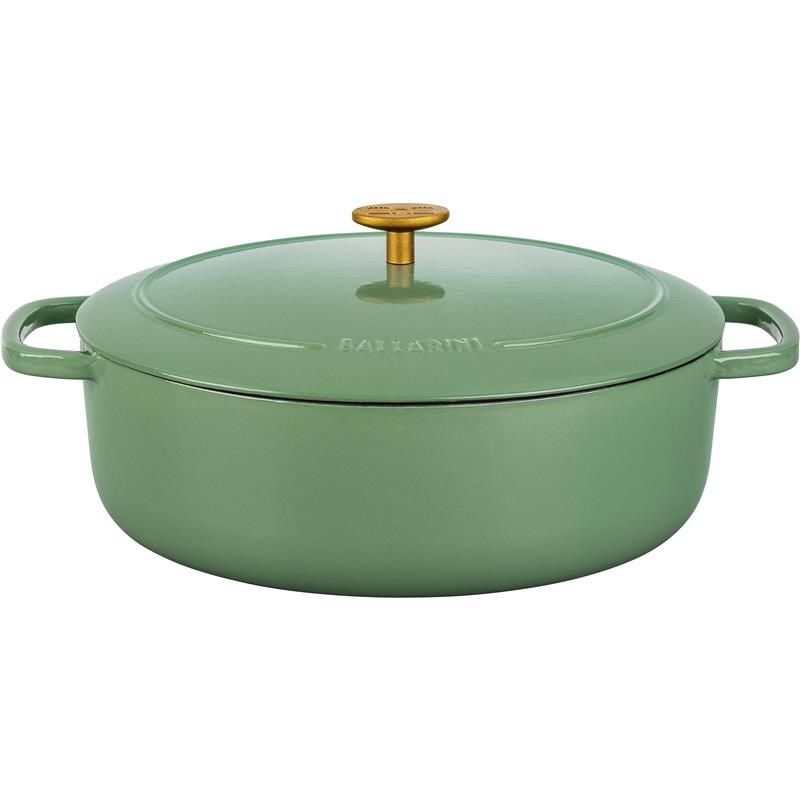 BALLARINI BELLAMONTE OVAL CAST IRON POT 75003-574-0 - 5.5 LTR GREEN_8