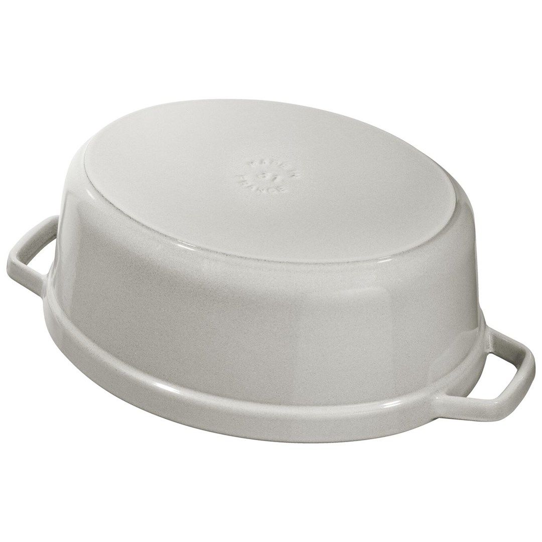 Staub Oval Cast Iron Pot - 5.5 ltr  White Truffle_4