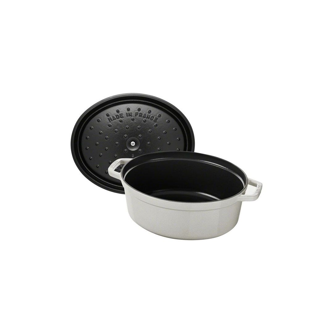 Staub Oval Cast Iron Pot - 5.5 ltr  White Truffle_7