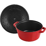 Staub La Cocotte Round Cast iron Casserole baking dish -- SET OF 3 PIECES_9