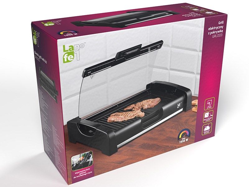 Electric grill with lid LAFE GRL003_8