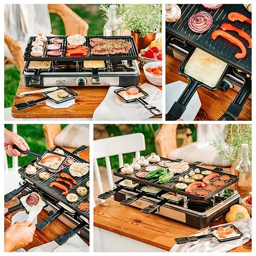 Adler | AD 6616 | Raclette - electric grill | Table | 1400 W | Black/Stainless steel_11