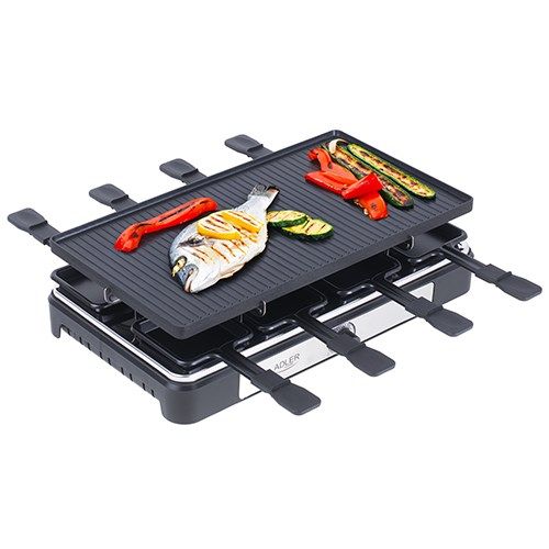 Adler | AD 6616 | Raclette - electric grill | Table | 1400 W | Black/Stainless steel_3