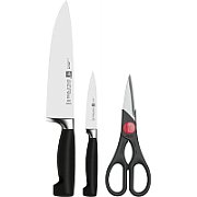 Set of 2 knives + Zwilling Four Star scissors_1