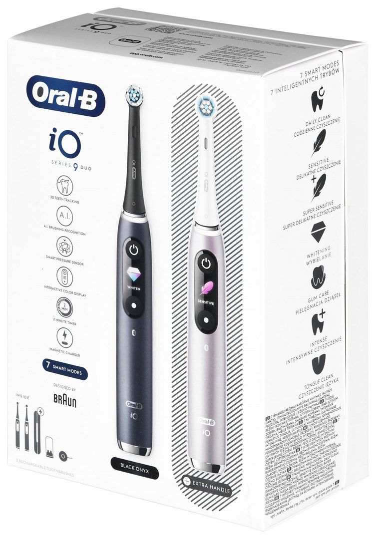 Braun Oral-B szczoteczka elektryczna iO 9N zestaw DUO BLACK ONYX & ROSE QUARTZ_8