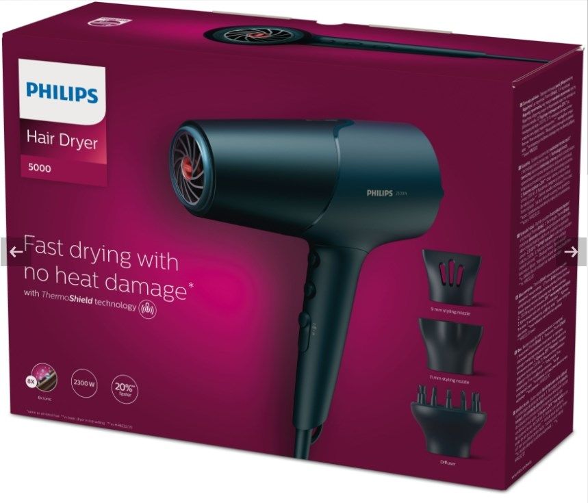 Philips 5000 series BHD512/20 hair dryer 2300 W Blue_8