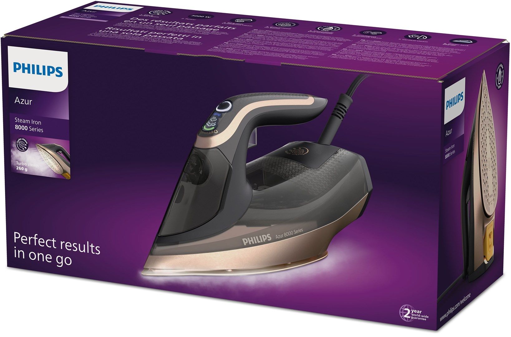 Philips DST8041/80 iron Steam iron SteamGlide Elite soleplate 3000 W Black_2