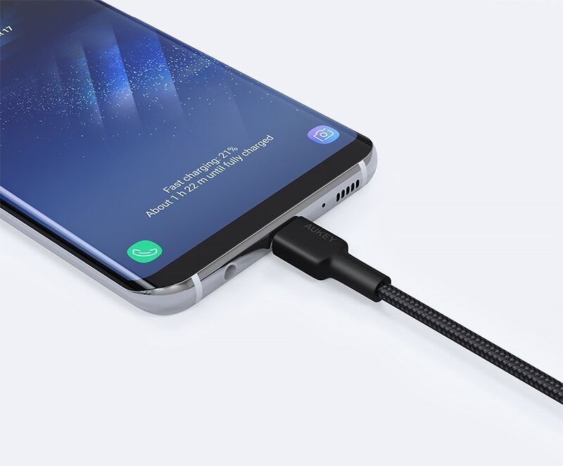 AUKEY CB-CD30 USB-C Type-C Power Delivery PD 3A 0.9m Nylon Black_3