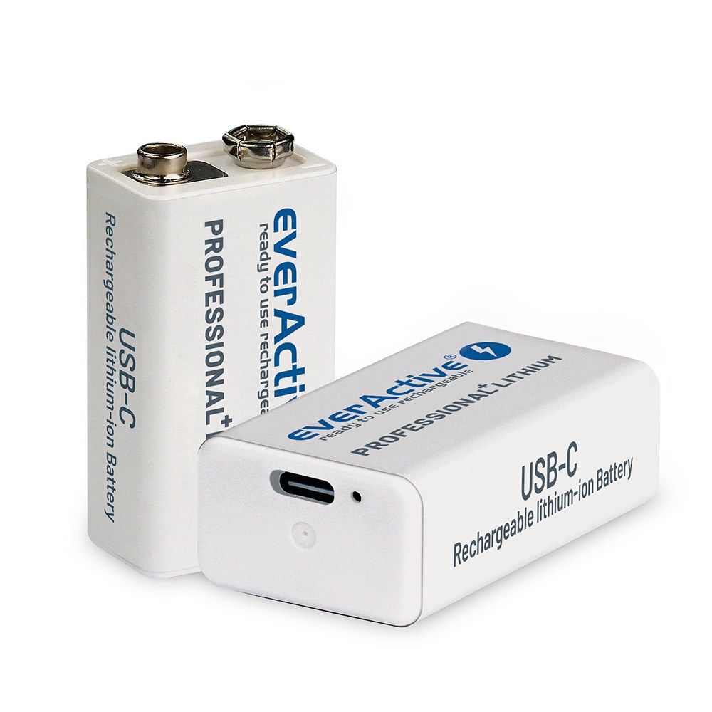 Rechargeable battery  everActive 6F22/9V Li-ion 550 mAh with USB TYPE C_5