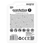 Rechargeable battery  everActive 6F22/9V Li-ion 550 mAh with USB TYPE C_6