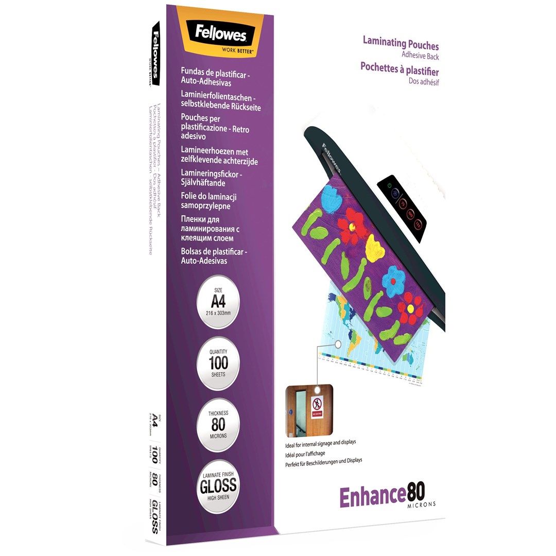 Fellowes Lamination film self-adhesive A4 80 mic. 100 pcs._3