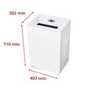 HSM Pure 530 paper shredder Particle-cut shredding 55 dB 30 cm White_3