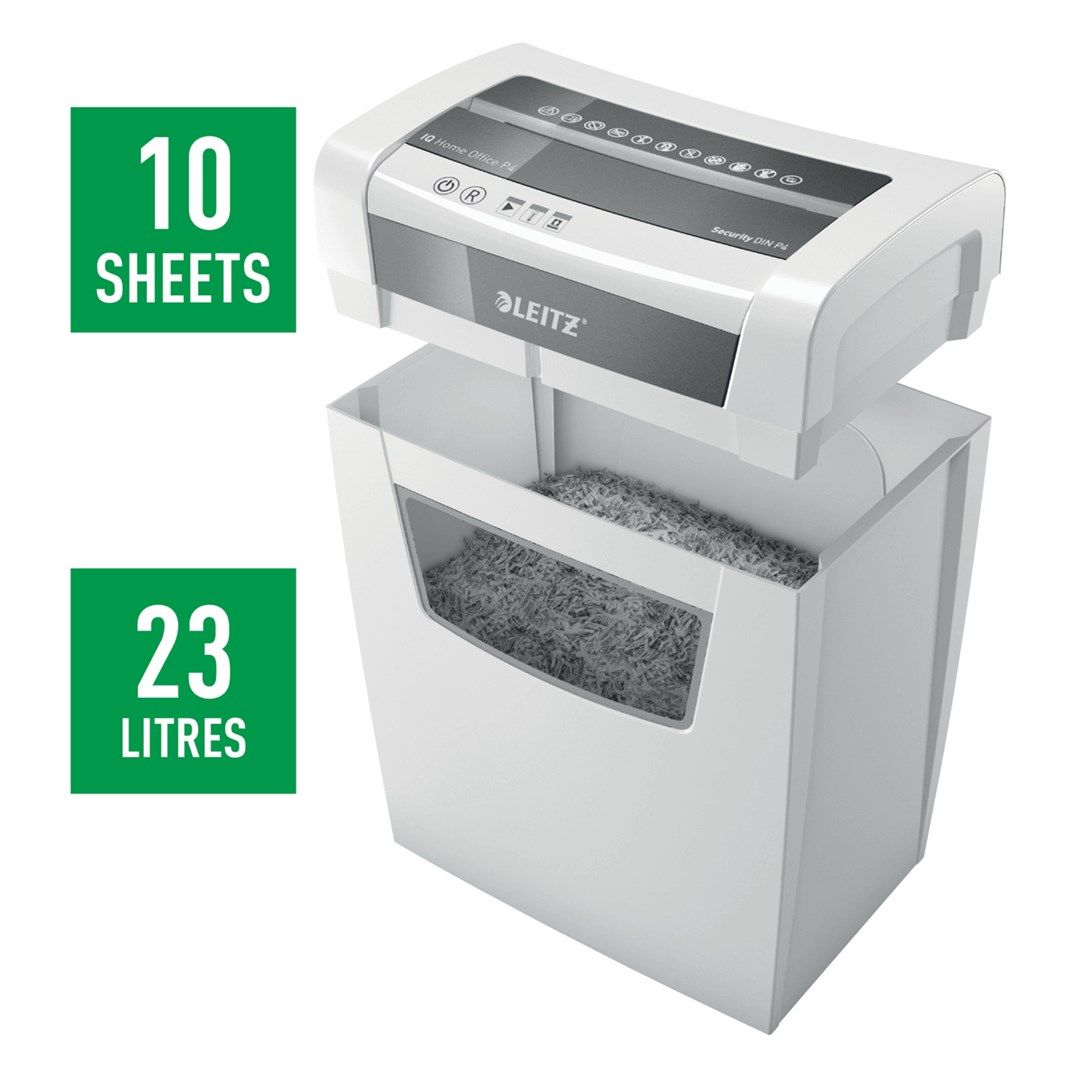 Leitz IQ Home Office P-4 paper shredder Particle-cut shredding 22 cm White_5