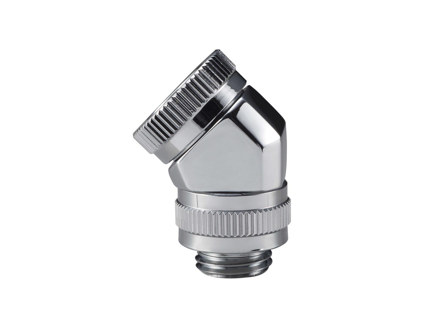 PHANTEKS Rotary Hard Tube Fitting 12mm 45 Degree G1/4 - chrome  rotatable_3