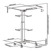 Maclean Laptop Table  Height Adjustable  for Standing Up Work  Max Height 113cm  MC-892B_4