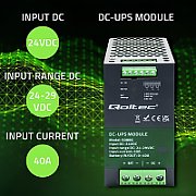 Qoltec 50886 Module UPS DC for DIN rail | 40A | 24V_2