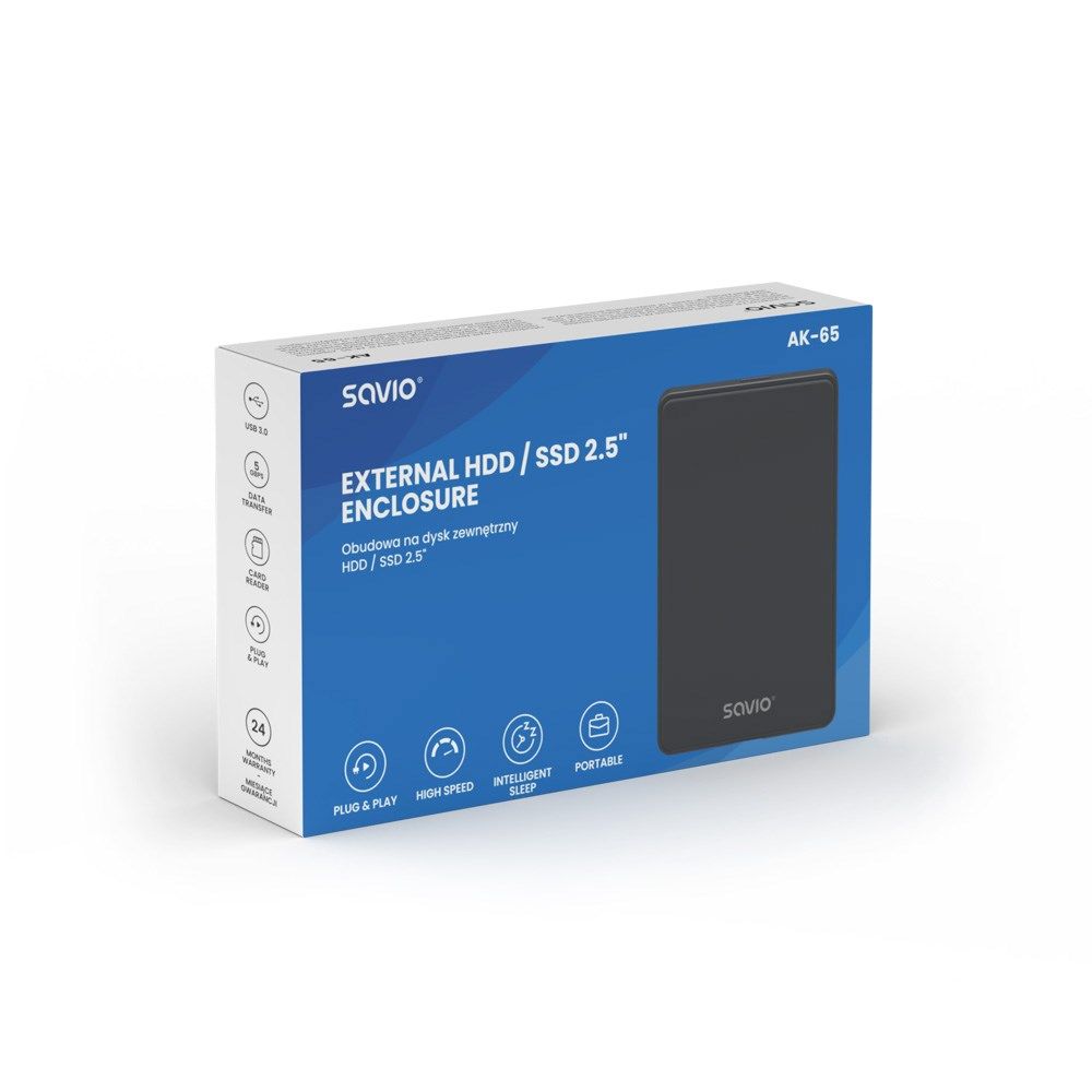 Savio 2.5  External HDD/SDD enclosure  USB 3.0  AK-65_3