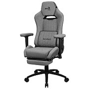 Aerocool ROYALASHGR Premium Ergonomic Gaming Chair Legrest Aeroweave Technology Grey_1