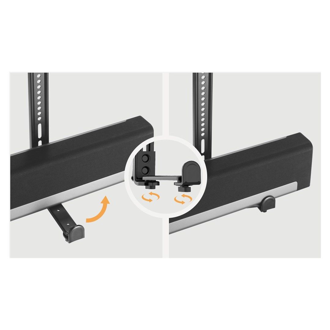 Maclean MC-914 Universal Soundbar Mount Speaker Holder Mounting Under TV up to 15kg VESA Space Saving_7