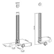 Maclean MC-914 Universal Soundbar Mount Speaker Holder Mounting Under TV up to 15kg VESA Space Saving_8