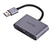 UNITEK ADAPTER USB-A - HDMI & VGA  FULL HD  M/F_2