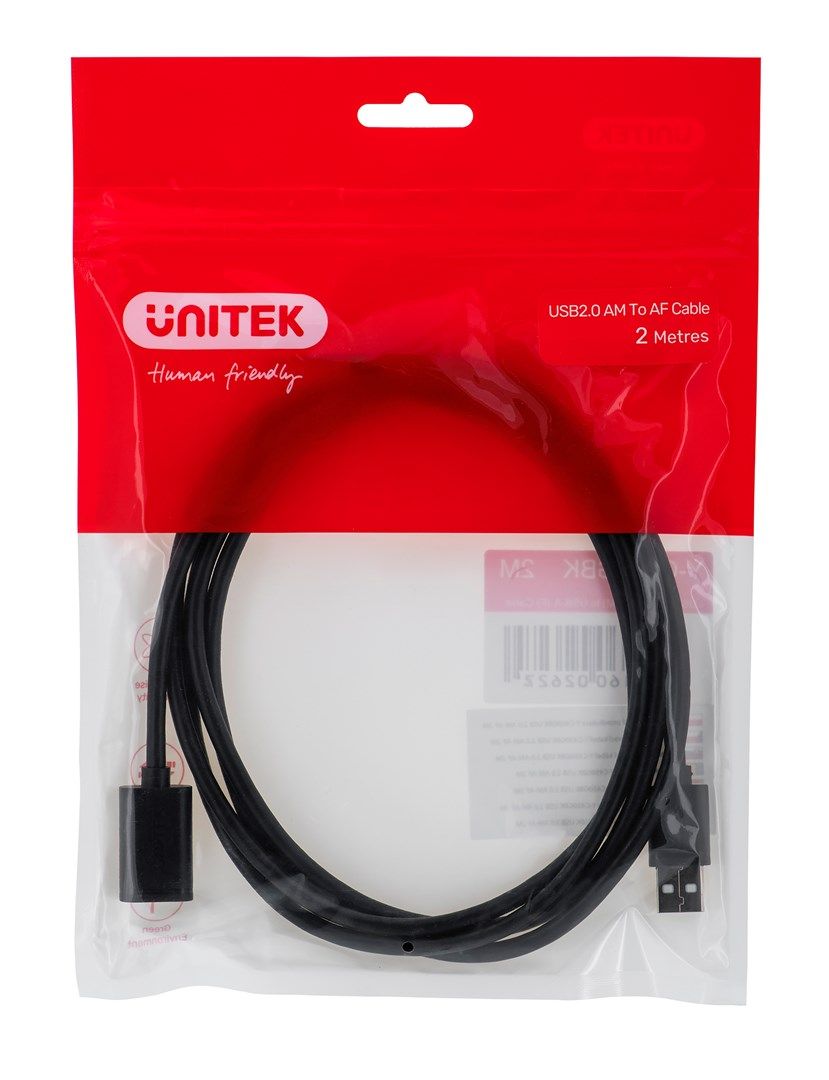 UNITEK Y-C450GBK USB cable 2 m USB 2.0 USB A Black_2