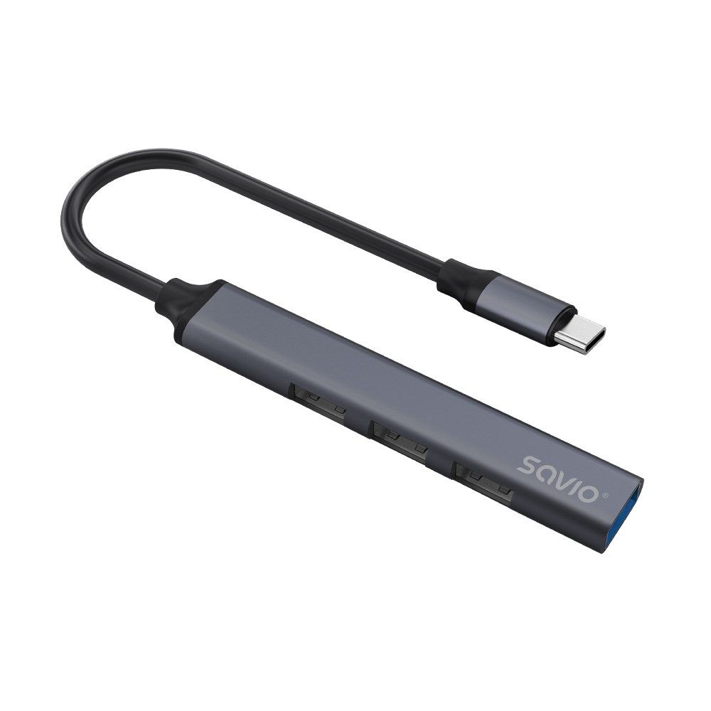 SAVIO AK-71 USB-C hub - 3 x USB-A 2.0  1 x USB-A 3.0  4-in-1  5 Gbps_3