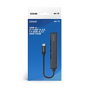 SAVIO AK-71 USB-C hub - 3 x USB-A 2.0  1 x USB-A 3.0  4-in-1  5 Gbps_6