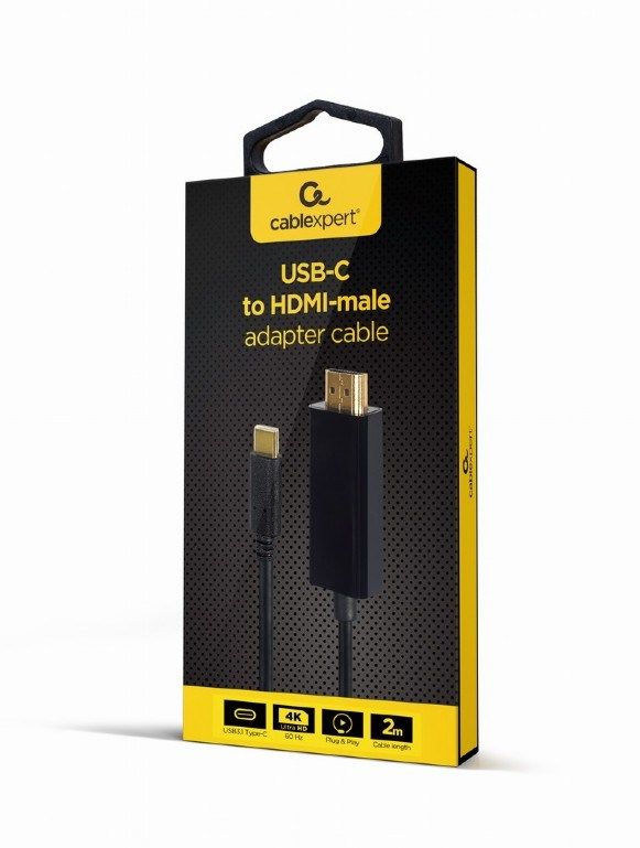 Gembird A-CM-HDMIM-02 USB-C to HDMI-male adapter  4K 60Hz  2m  black_2