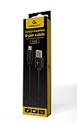 Gembird CCDB-mUSB2B-AMLM-6 Cotton braided 8-pin cable with metal connectors  1.8 m  black_1