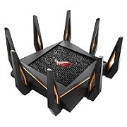 GT-AX11000 Tri-band WiFi Gaming Router | ROG Rapture | 802.11ax | 4804+1148 Mbit/s | 10/100/1000 Mbit/s | Ethernet LAN (RJ-45) ports 4 | Mesh Support Yes | MU-MiMO No | No mobile broadband | Antenna type 8xExternal | 2 x USB 3.1 Gen 1_1