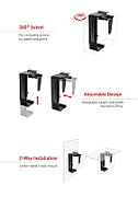 The MC-713 PC Holder Computer Under Desk Table Bracket Support Storage_1