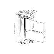 The MC-713 PC Holder Computer Under Desk Table Bracket Support Storage_3