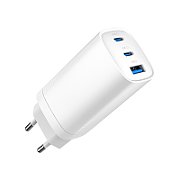 Gembird TA-UC-PDQC65-01-W 3-port 65 W GaN USB PowerDelivery fast charger  white_4