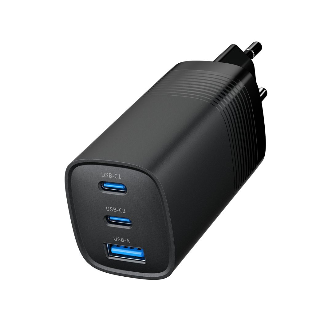 Gembird TA-UC-PDQC65-01-BK 3-port 65 W GaN USB PowerDelivery fast charger  black_9