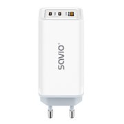 SAVIO LA-07 GaN 65W mains charger  USB  QC4.0+  PD 3.0  White_1