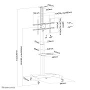 Neomounts PLASMA-M1900E vogn med hjul_3