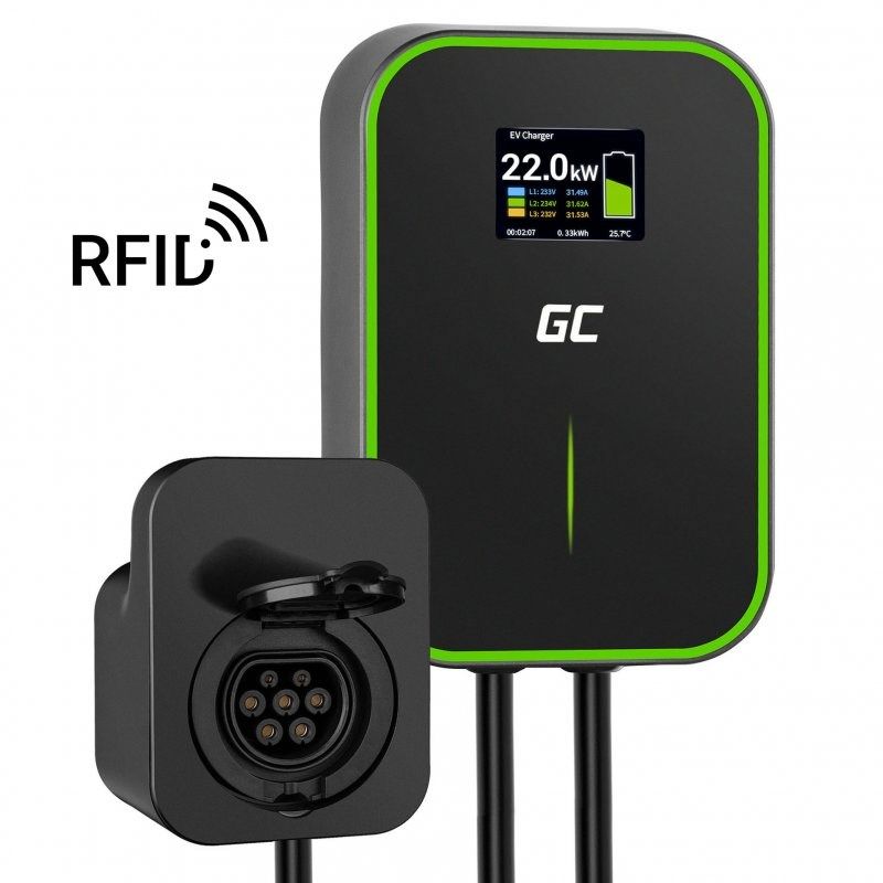 GREEN CELL WALLBOX EV POWERBOX 22KW WITH SOCKET & RFID_4