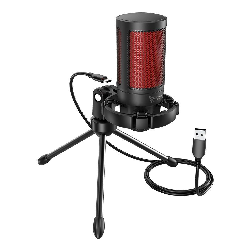 SAVIO wired gaming microphone with backlight  tripod  USB  SONAR PRO_9