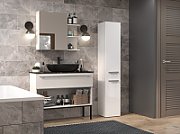 Bathroom cabinet NEL IV 31x30x174 cm  white  glossy
