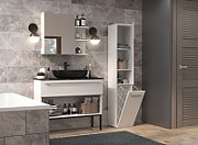 Bathroom cabinet NEL IV 31x30x174 cm  matt white