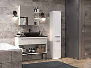 Bathroom cabinet NEL II 31x30x174 cm  white  glossy