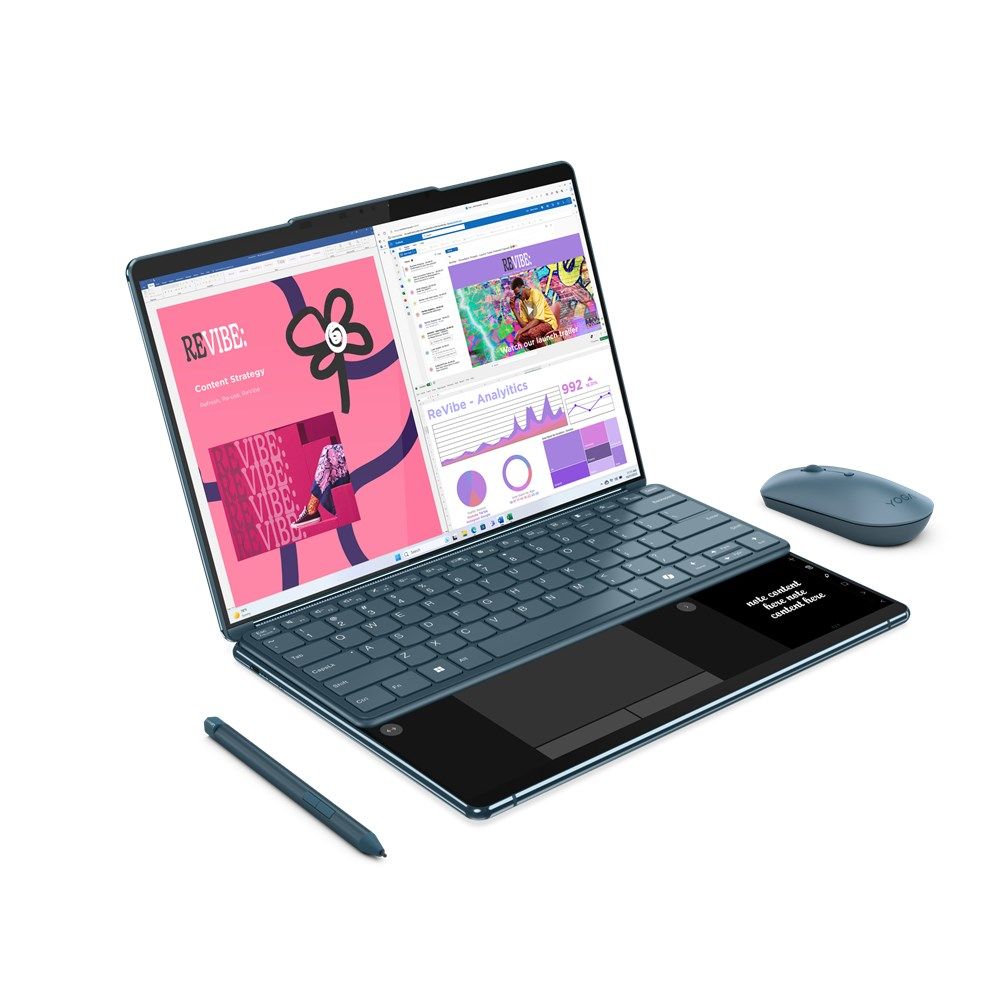 Lenovo Yoga Book 9 13IMU9 Intel Core Ultra 7 155U Hybrid (2-in-1) 33.8 cm (13.3 ) Touchscreen 2.8K 32 GB LPDDR5x-SDRAM 512 GB SSD Wi-Fi 6E (802.11ax) Windows 11 Home Teal_2