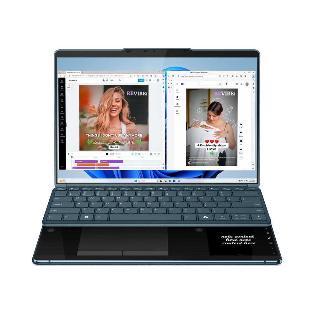 Lenovo Yoga Book 9 13IMU9 Intel Core Ultra 7 155U Hybrid (2-in-1) 33.8 cm (13.3 ) Touchscreen 2.8K 32 GB LPDDR5x-SDRAM 512 GB SSD Wi-Fi 6E (802.11ax) Windows 11 Home Teal_15