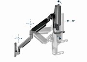 Gembird MA-WA2-02 Adjustable wall 2-display mounting arm  17”-32”  up to 8 kg_14