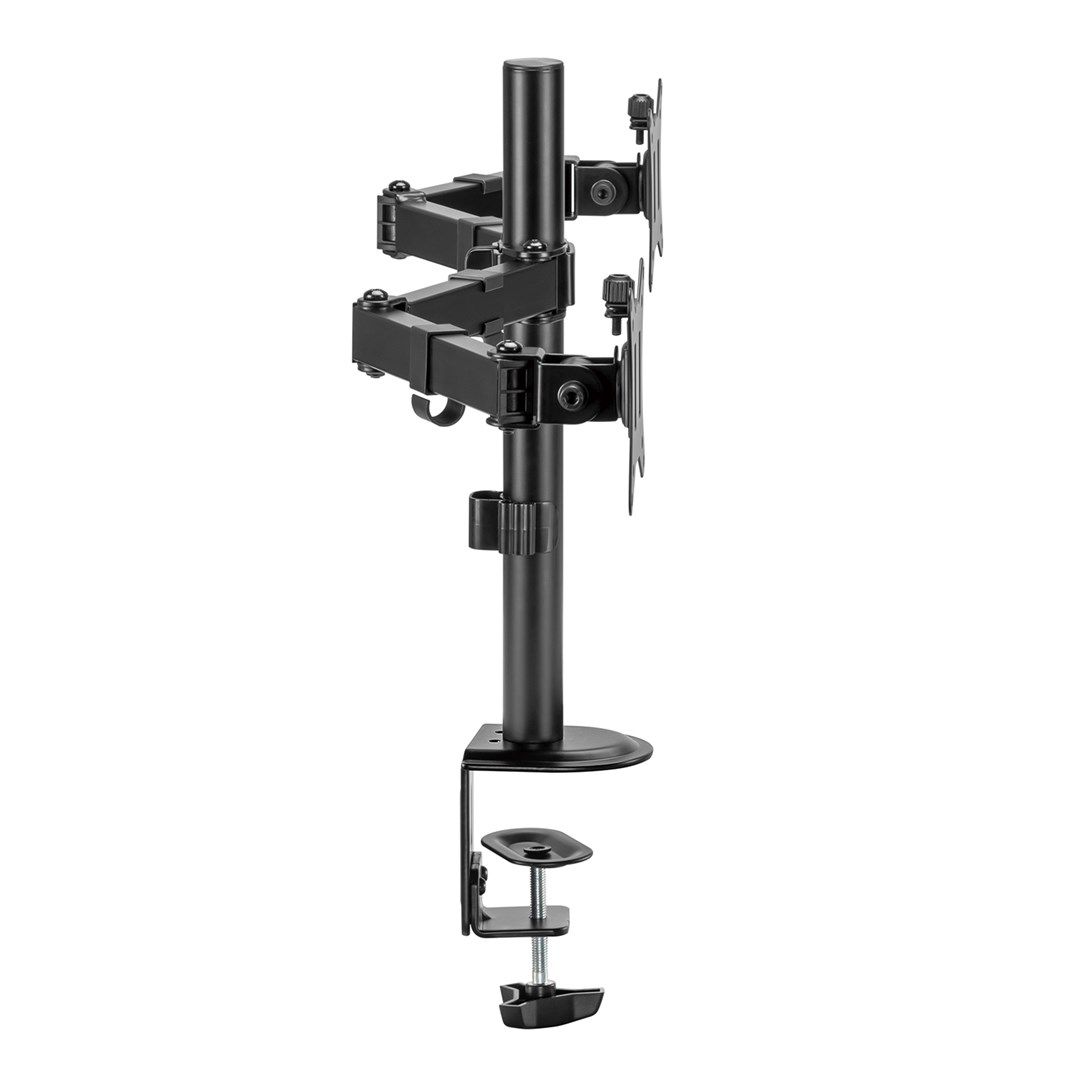 Maclean desk mount for 2 monitors  VESA 75x75 and 100x100  17-32   2x 9kg  MC-754N_2