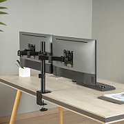 Maclean desk mount for 2 monitors  VESA 75x75 and 100x100  17-32   2x 9kg  MC-754N_6