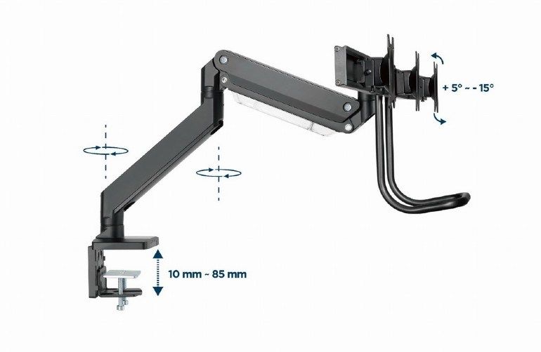 Gembird MA-DA3-03 monitor mount / stand 68.6 cm (27 ) Black Desk_12