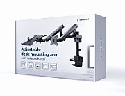 Gembird MA-DA3-02 Desk mounted adjustable monitor arm with notebook tray (full-motion)  17”-32”  up to 8 kg_1