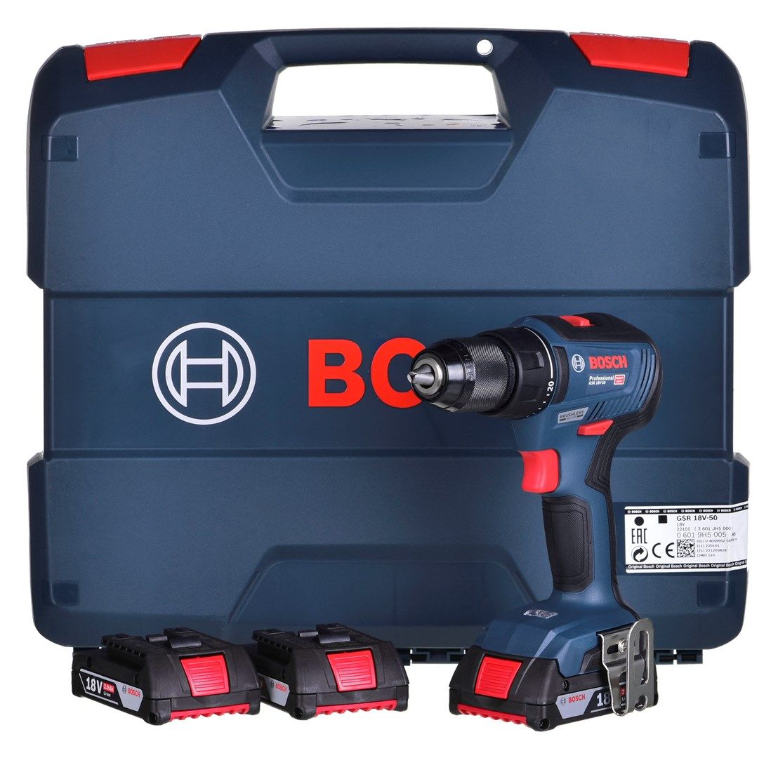 BOSCH DRILL DRIVER 18V 50/24Nm 3x2 0Ah BRUSHLESS GSR 18 V-50_2